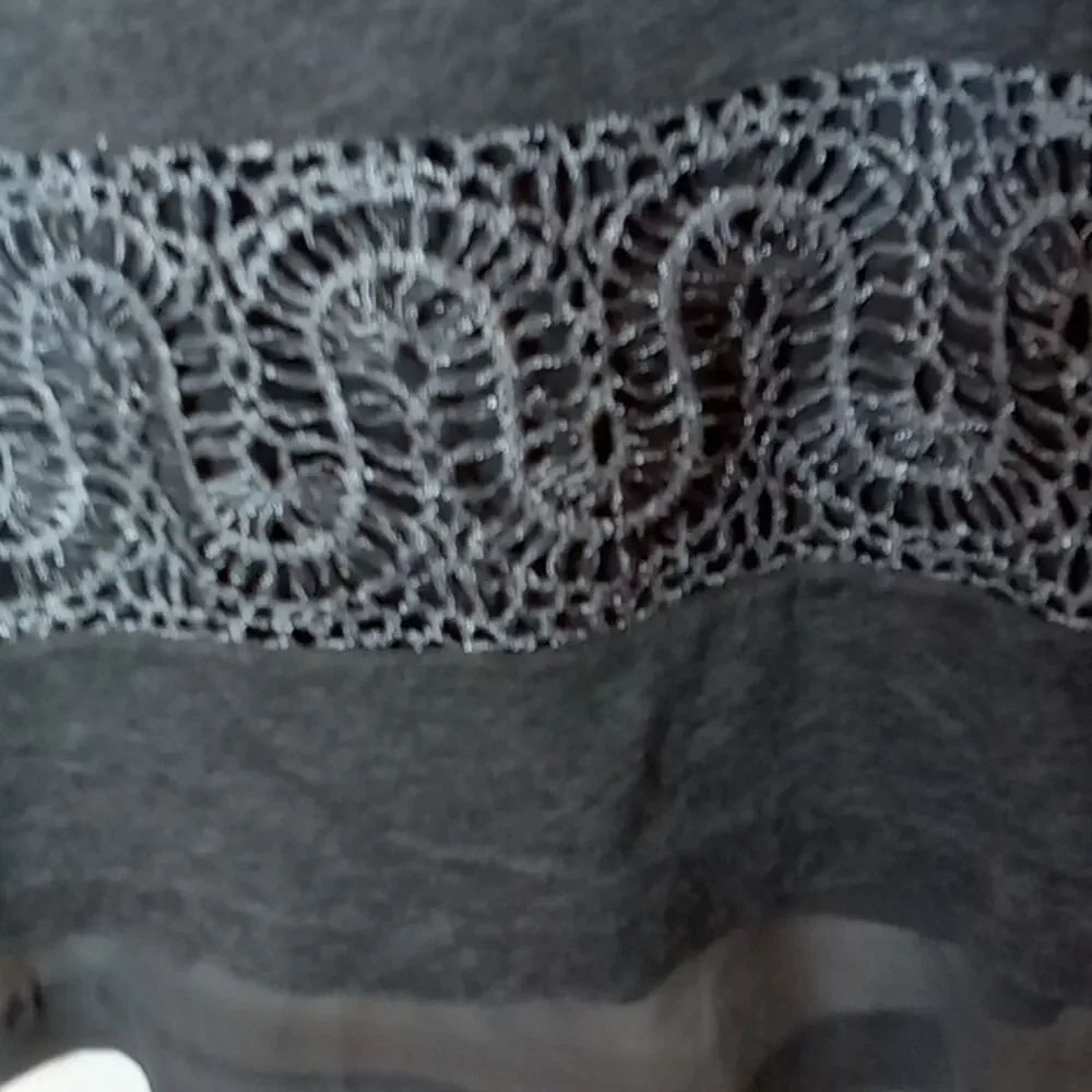 J.CREW Women's Grey and Lace XXS Tank. Atleisure, Layering, Casual, Minimalist